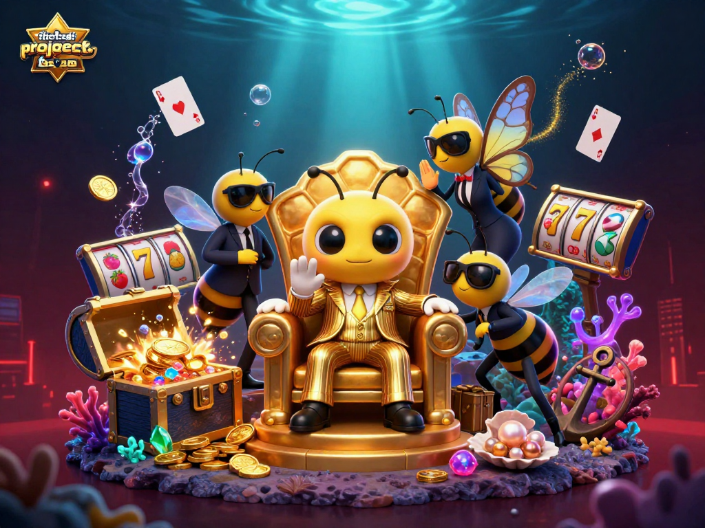 Experience the buzz of thestrategicprojectsteam at this vibrant 3D casino scene with dynamic characters and game elements.