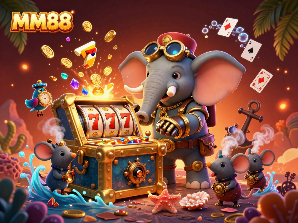 Experience big wins at MM88 with our colorful, immersive casino scene!
