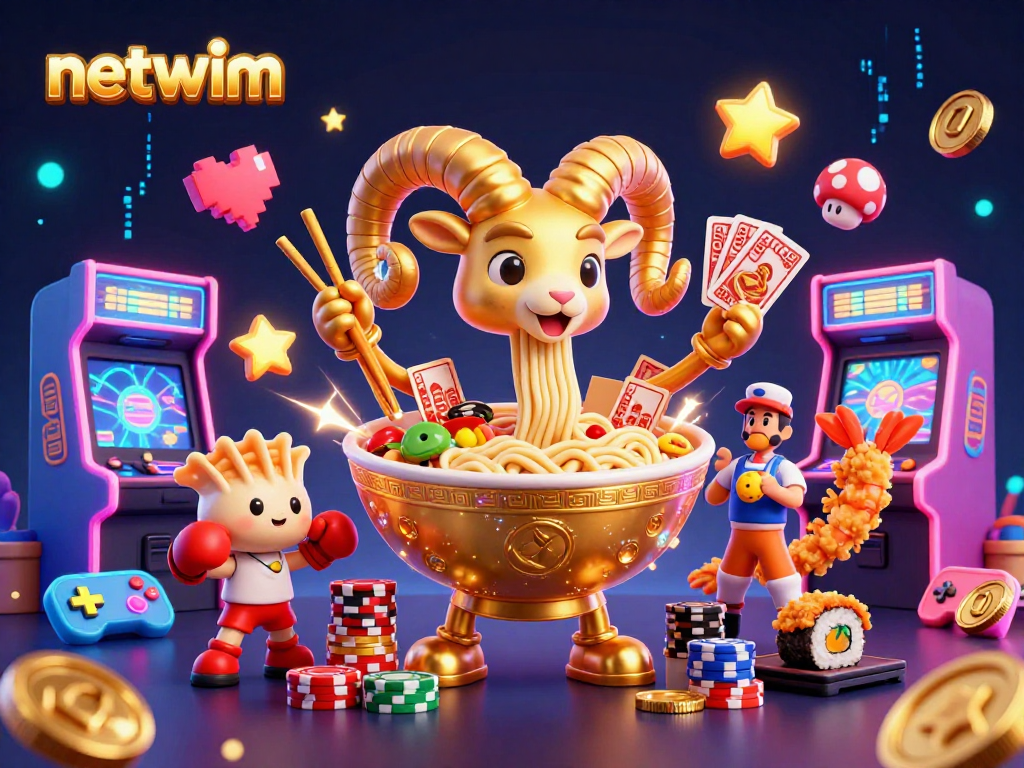 Engage with netwim: A vibrant casino scene featuring dynamic characters and gaming elements.